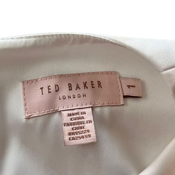 Ted Baker Marzy Elegance White Floral Bow Detail Sleeveless A-Line Dress - Picture 10 of 10